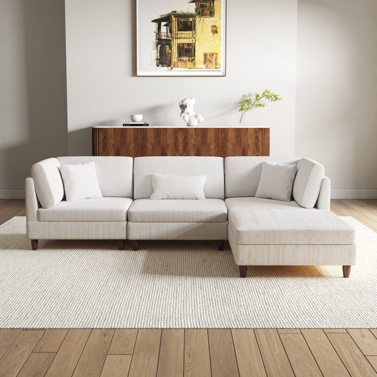 Mordecai Modular Corduroy Sofa Set – Westido - Stylish Furniture
