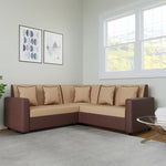WESTIDO Berger Fabric 6 Seater Sofa (Finish Color - Creame Brown, DIY(Do-It-Yourself))