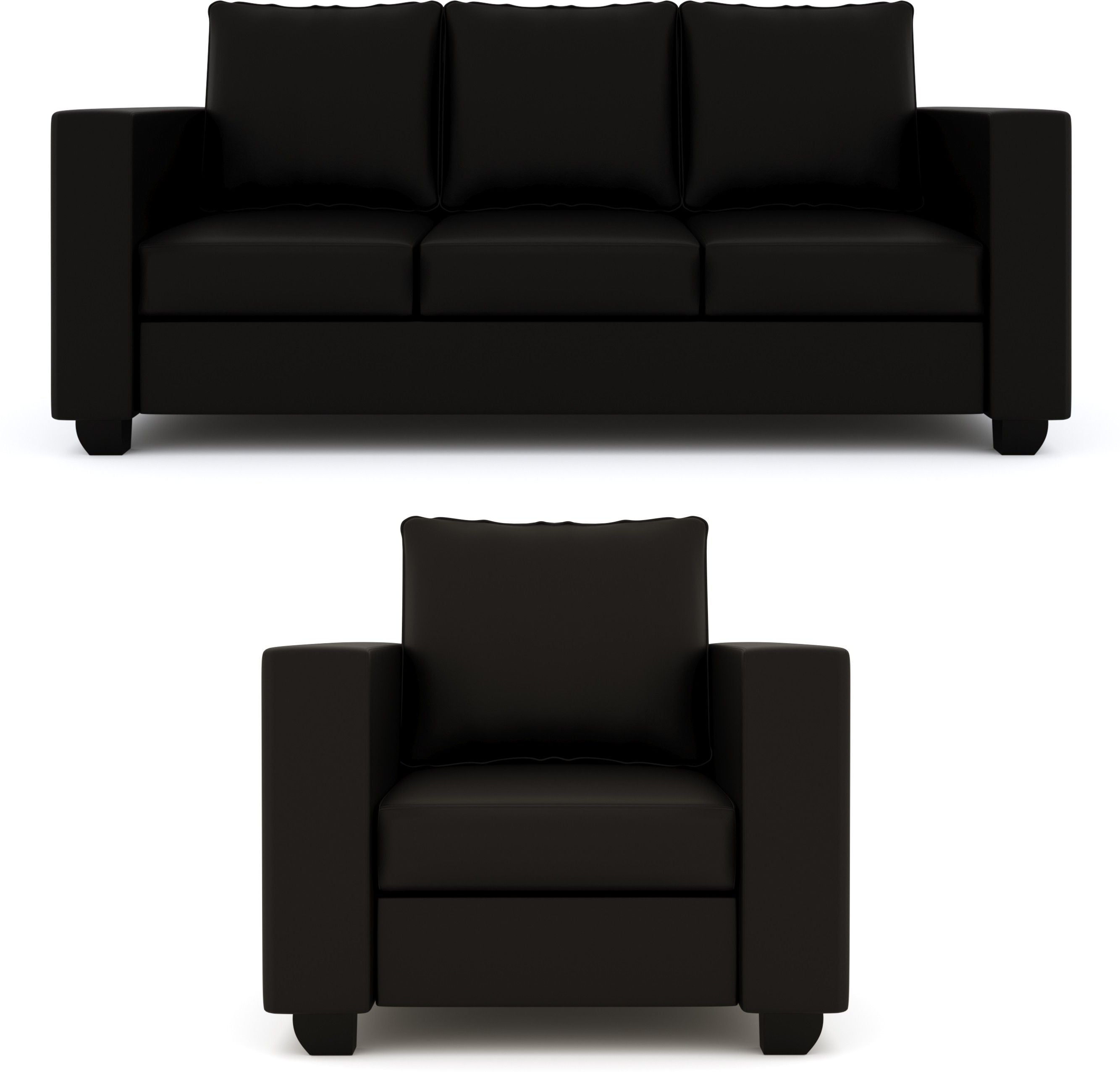 Westido Premium Cream Brown 3 + 1 + 1 Sofa Set