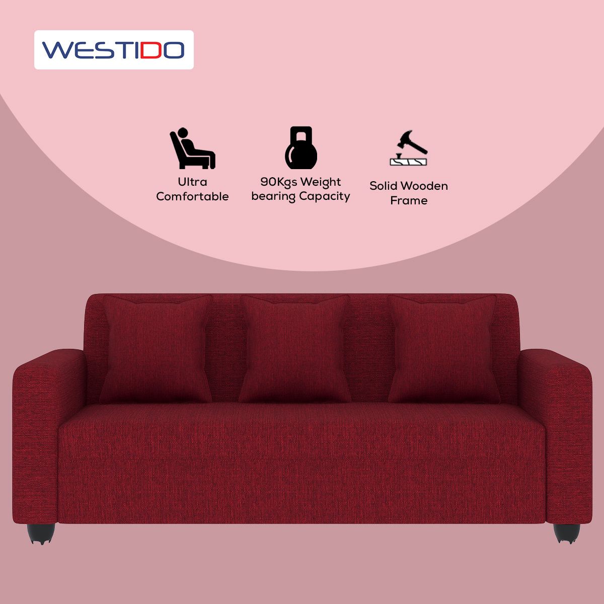 Cream Brown 3 + 1 + 1 Sofa by Westido
