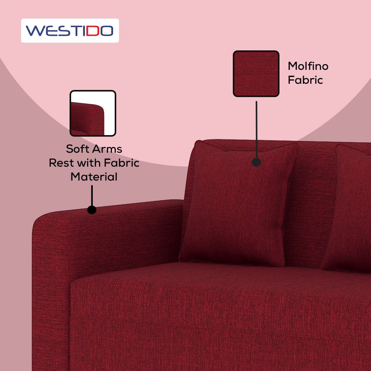 Cream Brown 3 + 1 + 1 Sofa by Westido