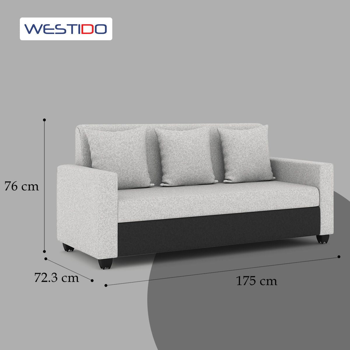 Westido Luxury 3 + 1 + 1 Sofa in Cream Brown Shade