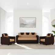 Westido 3 + 1 + 1 Sofa in Cream Brown Finish