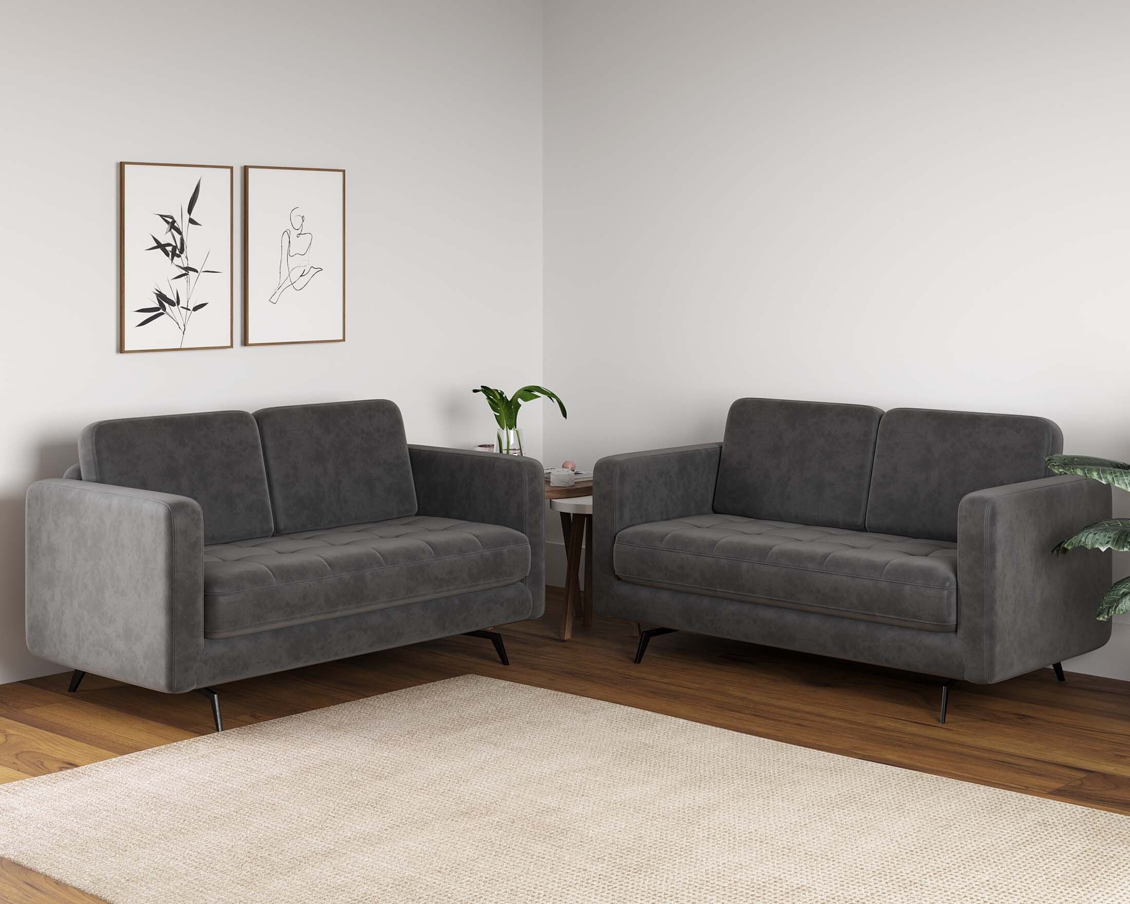 Westido Premium Cream Brown 3 + 1 + 1 Sofa Set