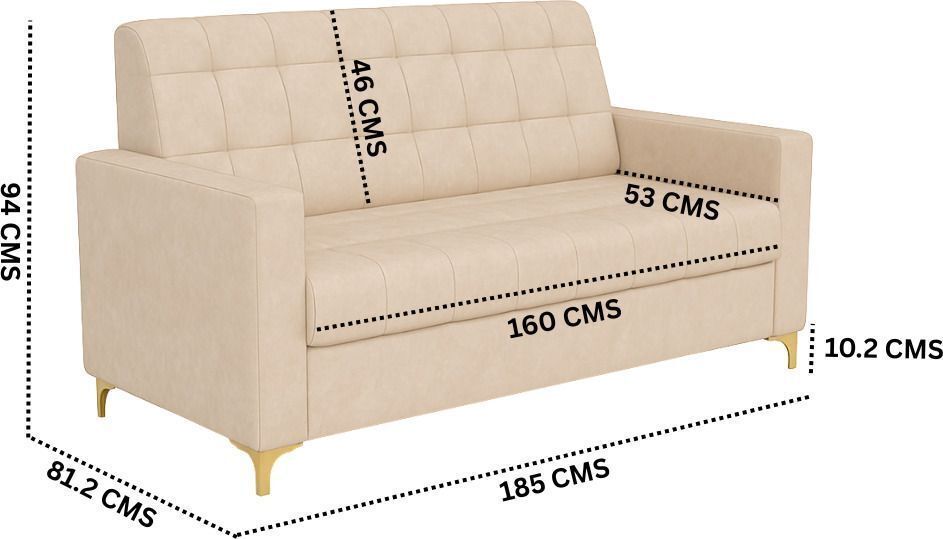 Westido Ella Sofa Set - Beige Fabric Fabric 3 + 1 + 1 Sofa Set (Beige, DIY(Do-It-Yourself))