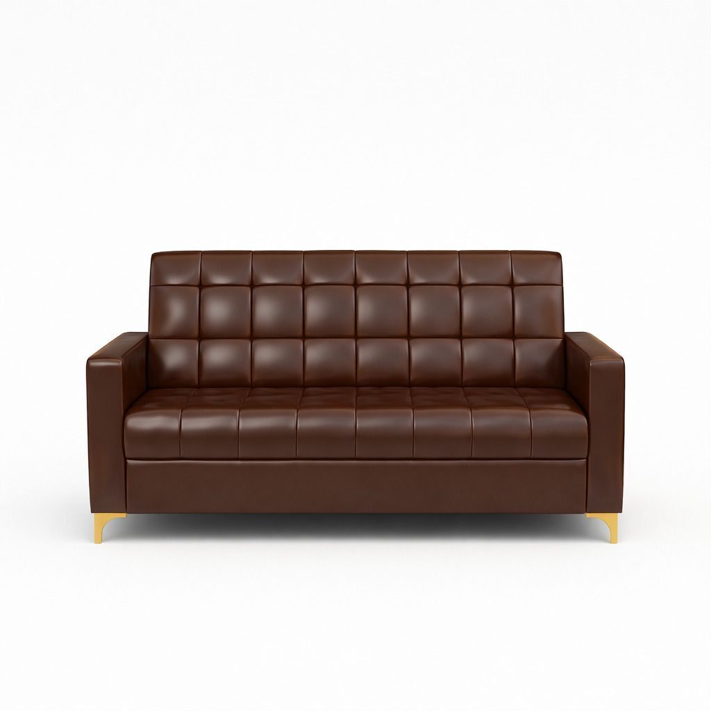 Westido Ella Leatherette Sofa Set 311 Leatherette 3 + 1 + 1 Sofa Set (Brown, DIY(Do-It-Yourself))
