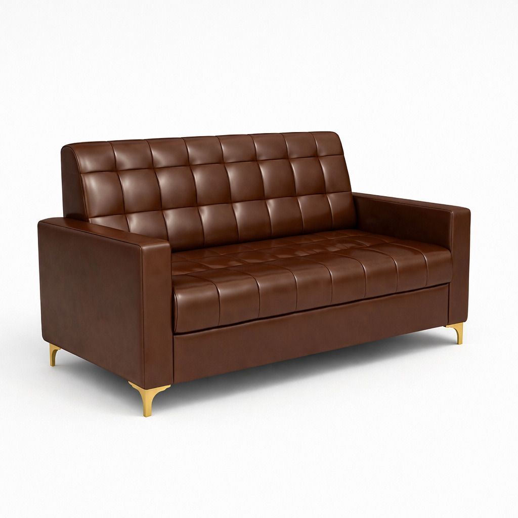 Westido Ella Leatherette Sofa Set 311 Leatherette 3 + 1 + 1 Sofa Set (Brown, DIY(Do-It-Yourself))