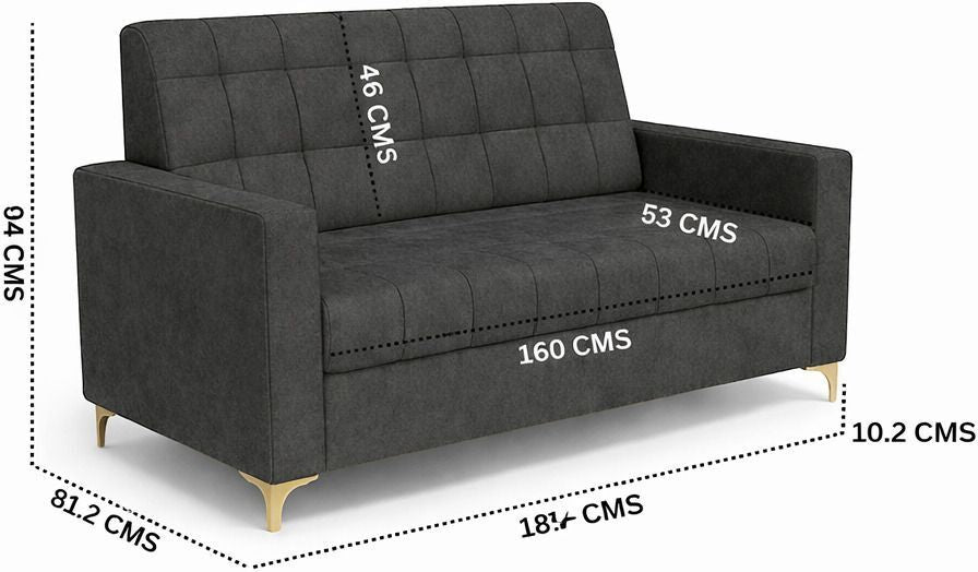 Westido Ella 3+1+1 Sofa Set Tufted Dark Grey Fabric 3 + 1 + 1 Sofa Set (Dark Grey, DIY(Do-It-Yourself))
