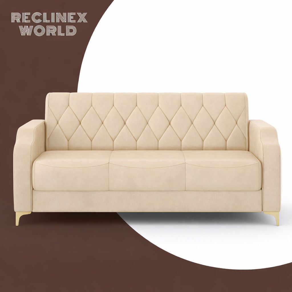Westido Super Sofa Set 3+1+1 Beige Leatherette Leatherette 3 + 1 + 1 Sofa Set (Beige, DIY(Do-It-Yourself))