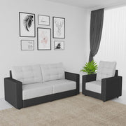 Westido Modern 3 + 1 + 1 Sofa (Cream Brown)