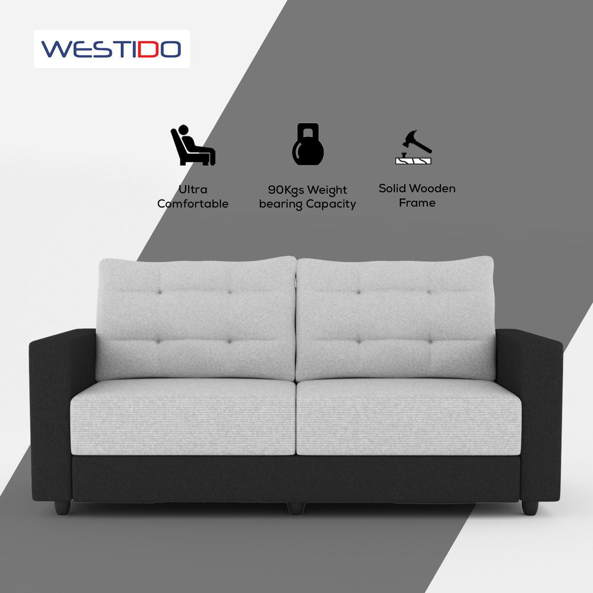 Westido Modern 3 + 1 + 1 Sofa (Cream Brown)