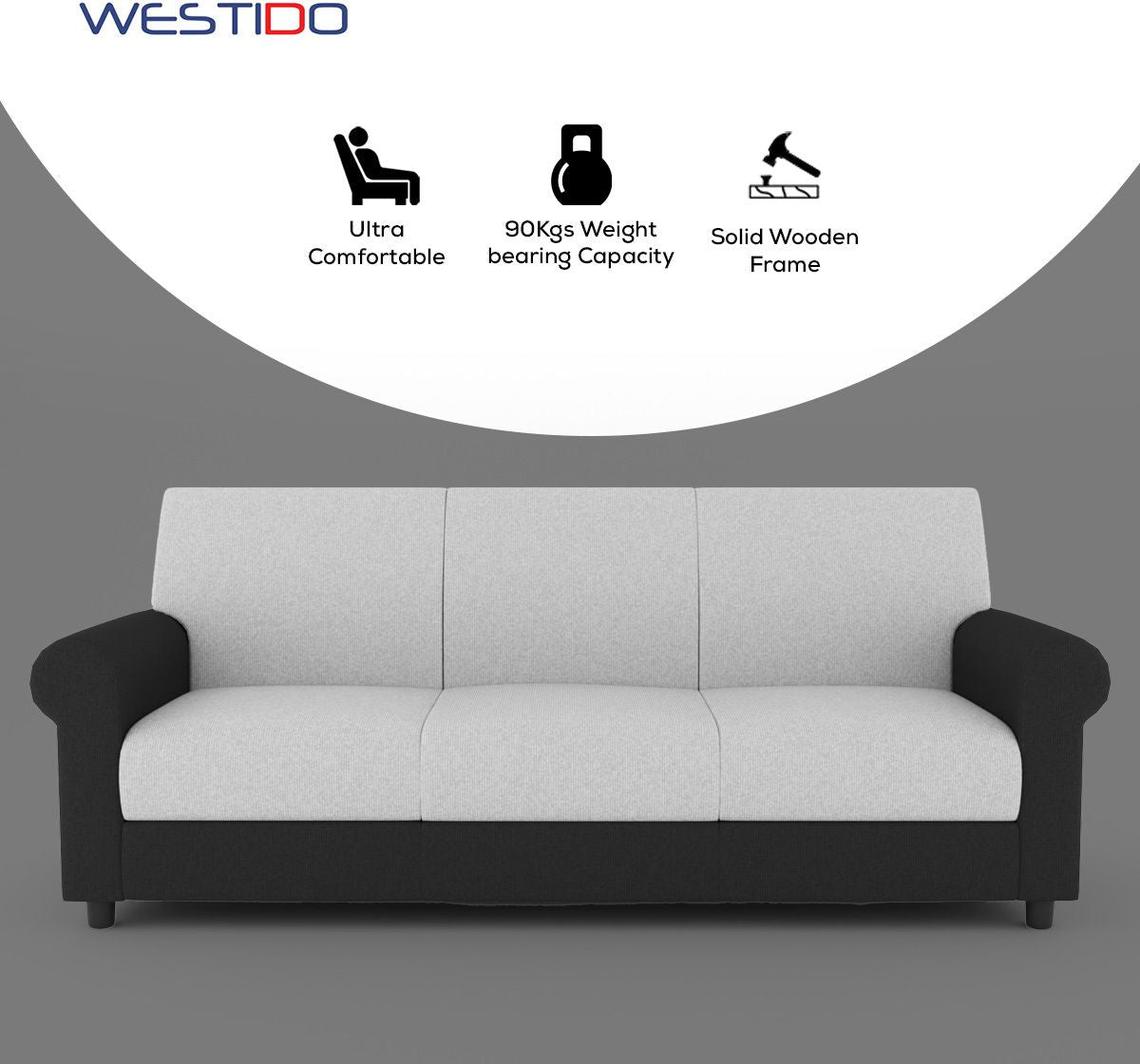 Westido Cream Brown 3 + 1 + 1 Living Room Sofa