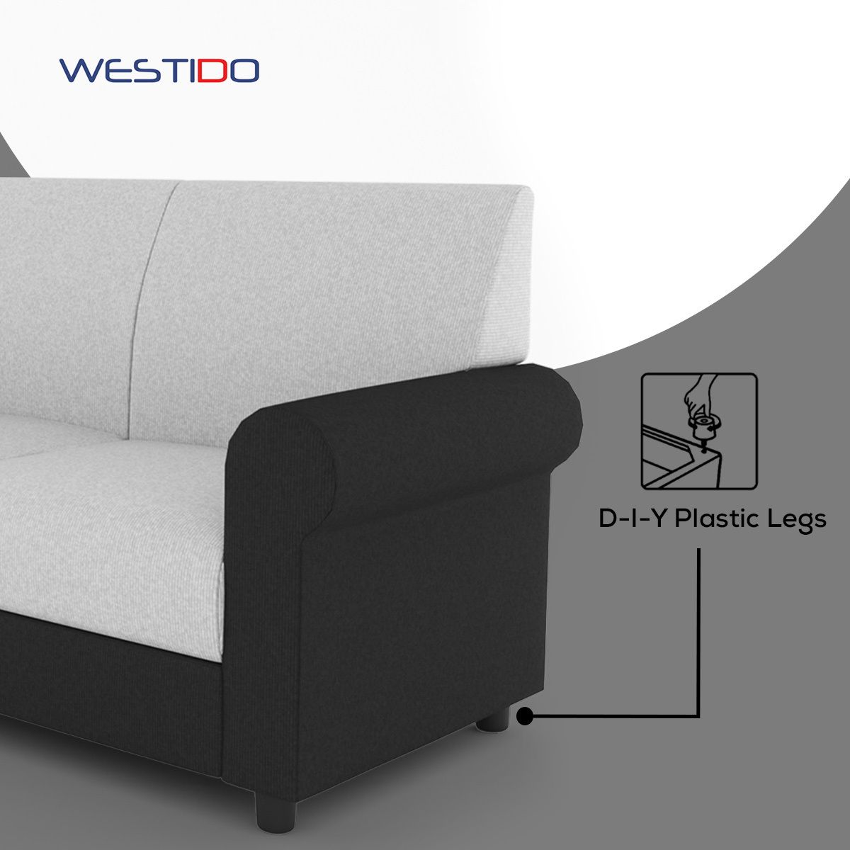 Westido Cream Brown 3 + 1 + 1 Living Room Sofa