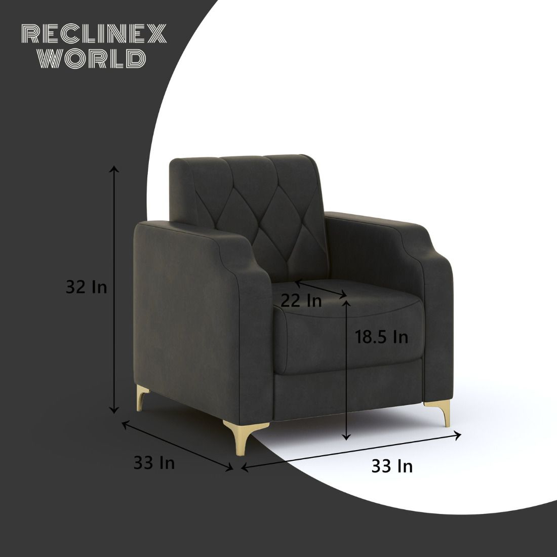 RECLINEX INDIA Premium Cream Brown 3 + 1 + 1 Sofa Set