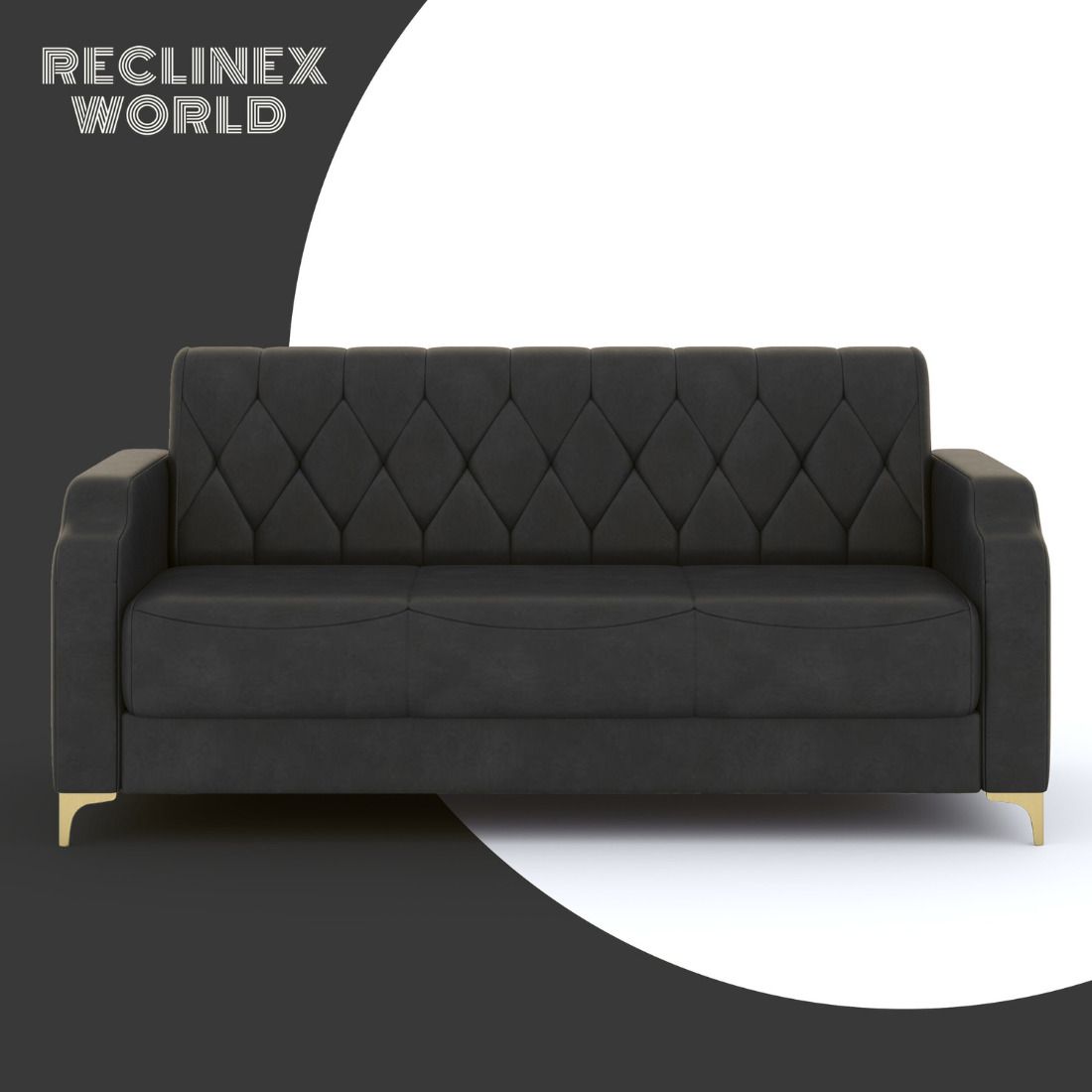 RECLINEX INDIA Premium Cream Brown 3 + 1 + 1 Sofa Set