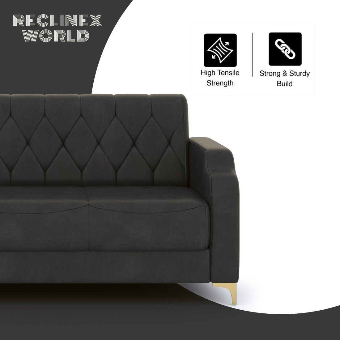RECLINEX INDIA Premium Cream Brown 3 + 1 + 1 Sofa Set