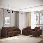 Cream Brown 3 + 1 + 1 Sofa by RECLINEX INDIA