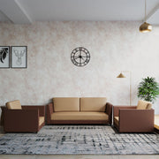 Cream Brown Upholstered 3 + 1 + 1 Sofa by Westido