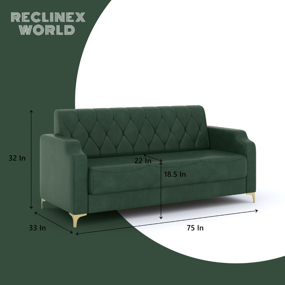 Cream Brown 3 + 1 + 1 Sofa by RECLINEX INDIA