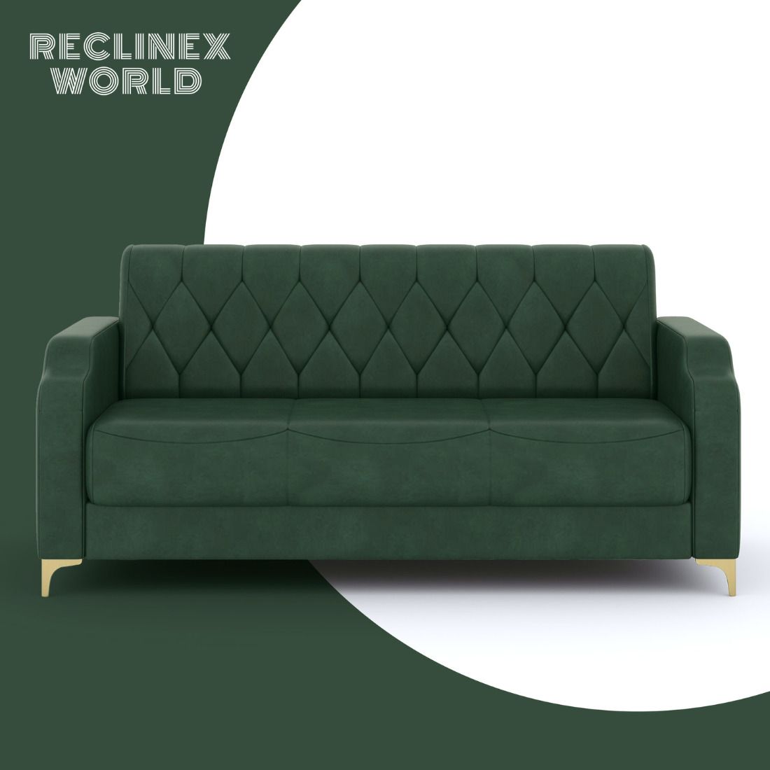 Cream Brown 3 + 1 + 1 Sofa by RECLINEX INDIA