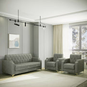 Cream Brown Upholstered 3 + 1 + 1 Sofa by RECLINEX INDIA