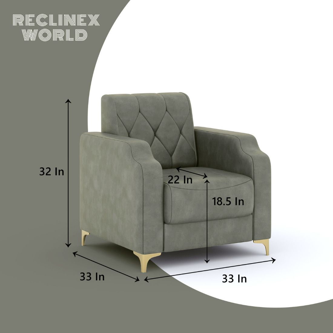 Cream Brown Upholstered 3 + 1 + 1 Sofa by RECLINEX INDIA