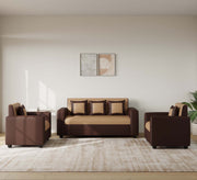 RECLINEX INDIA Cream Brown 3 + 1 + 1 Living Room Sofa