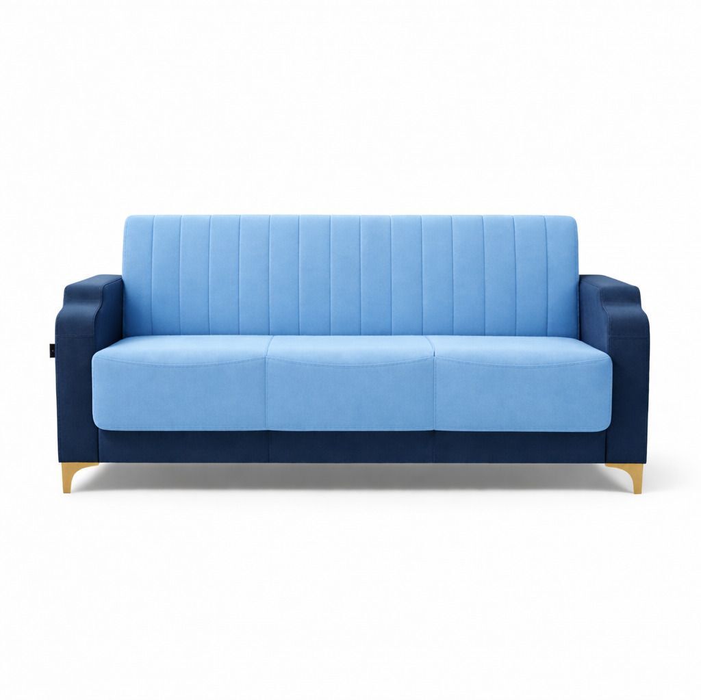 Westido Stark 3+1 Sofa Set - Sky Blue / Royal Blue Fabric 3 + 1 Sofa Set (Sky Blue / Royal Blue, DIY(Do-It-Yourself))