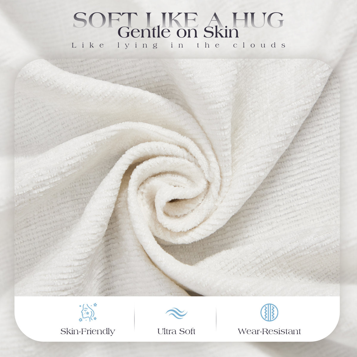 130" Cloud Modular Sectional Sofa with 83.5" Extra Deep Chaise, Oversized No-Assembly Sectional Couch in White Chenille