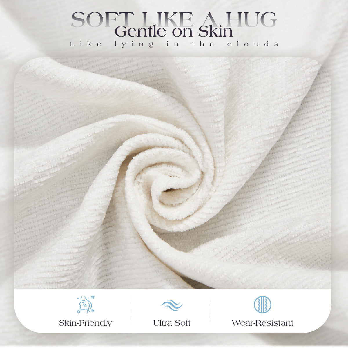 130" Cloud Modular Sectional Sofa with 83.5" Extra Deep Chaise, Oversized No-Assembly Sectional Couch in White Chenille