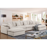 155.7" U Shape Sectional Sofa Cloud Couch With Removable Ottomans