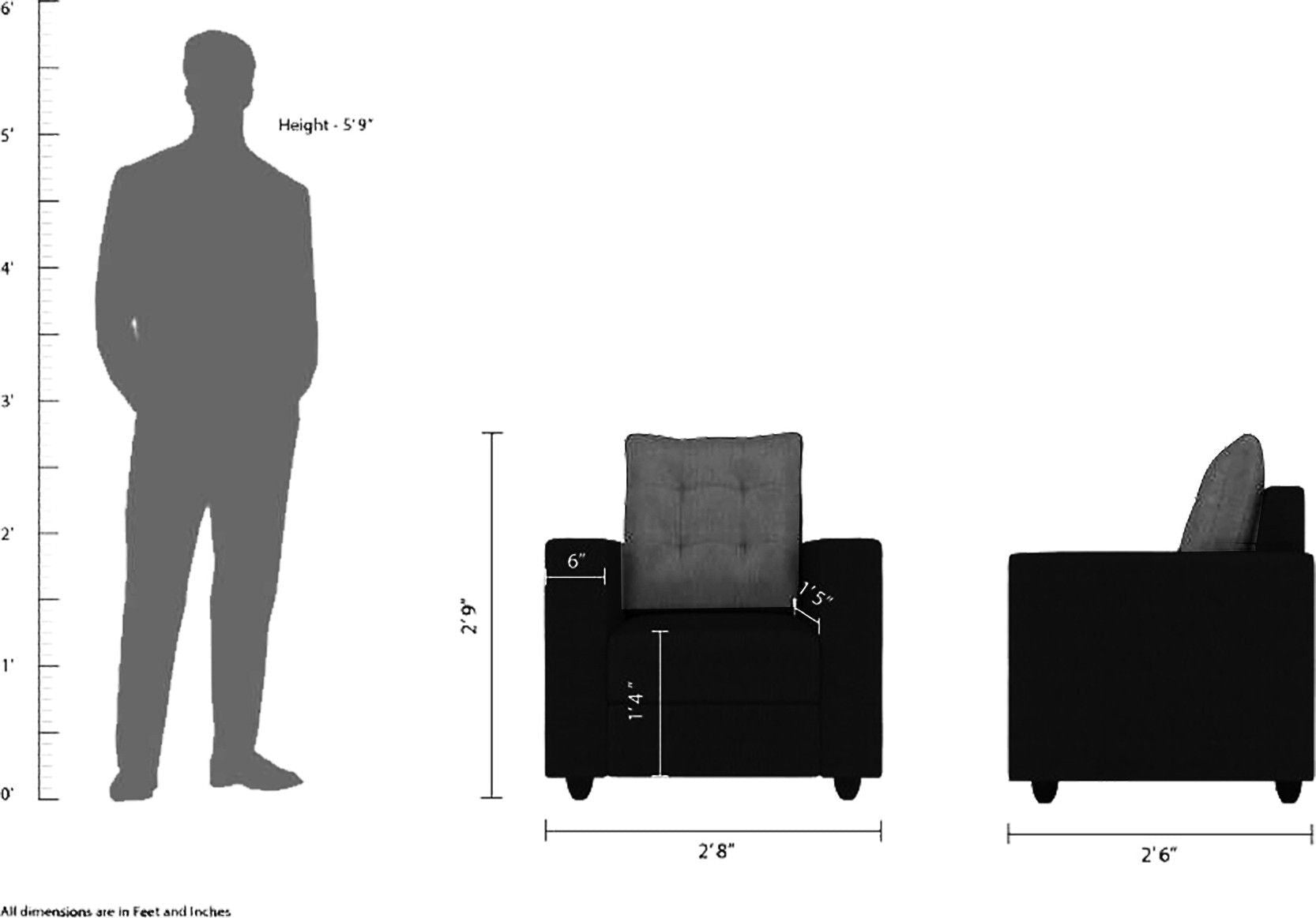 Westido Modern 3 + 1 + 1 Sofa (Cream Brown)