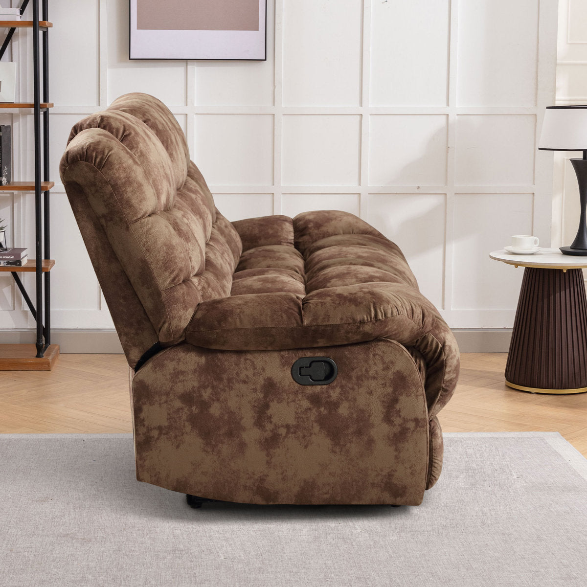 2 - Piece Contemporary and Overstuffed Manual Reclining Living Room Set