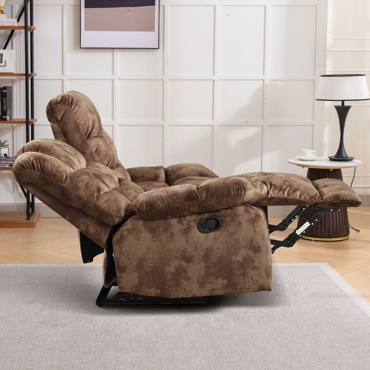 2 - Piece Contemporary and Overstuffed Manual Reclining Living Room Set
