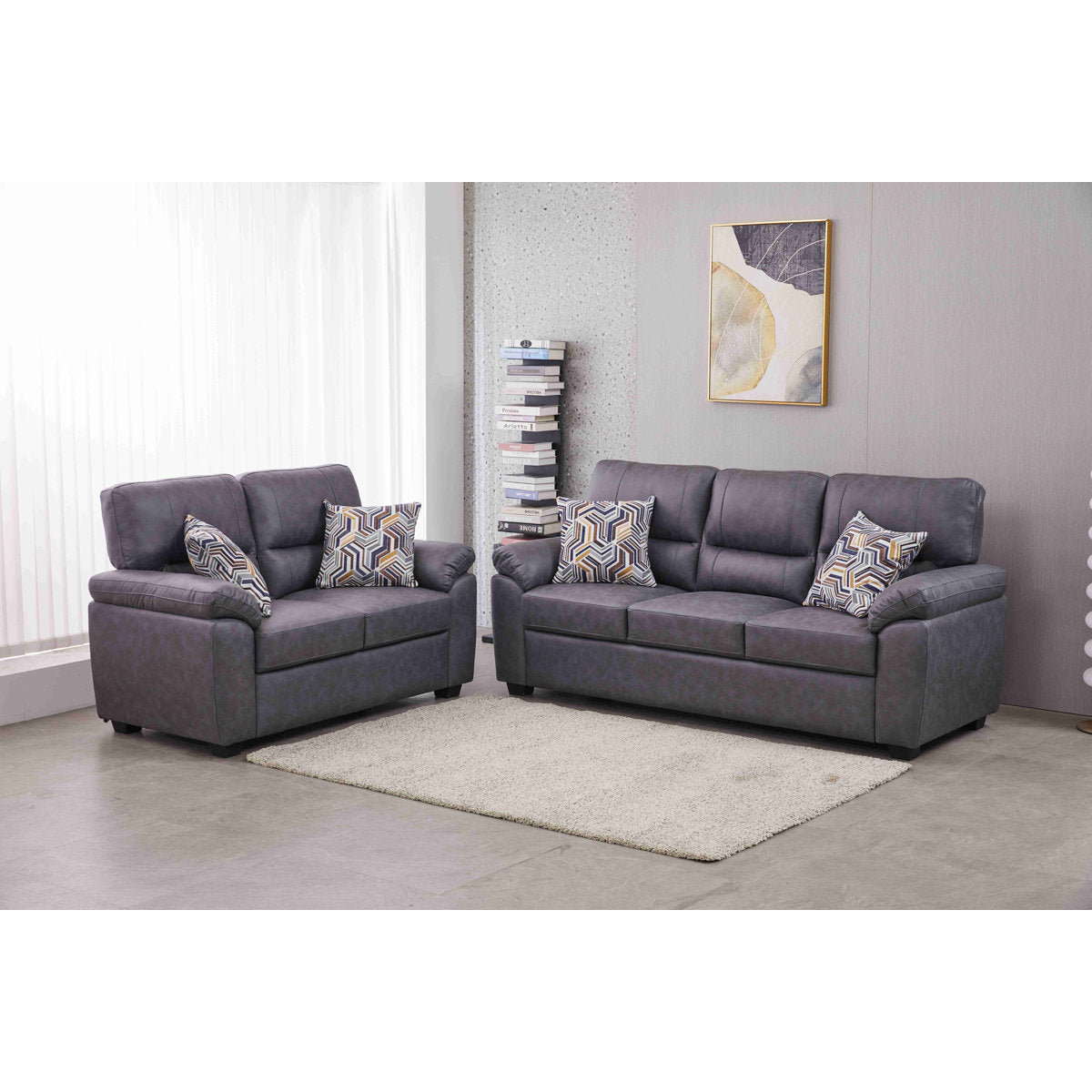 2 - Piece Faux Leather Living Room Set