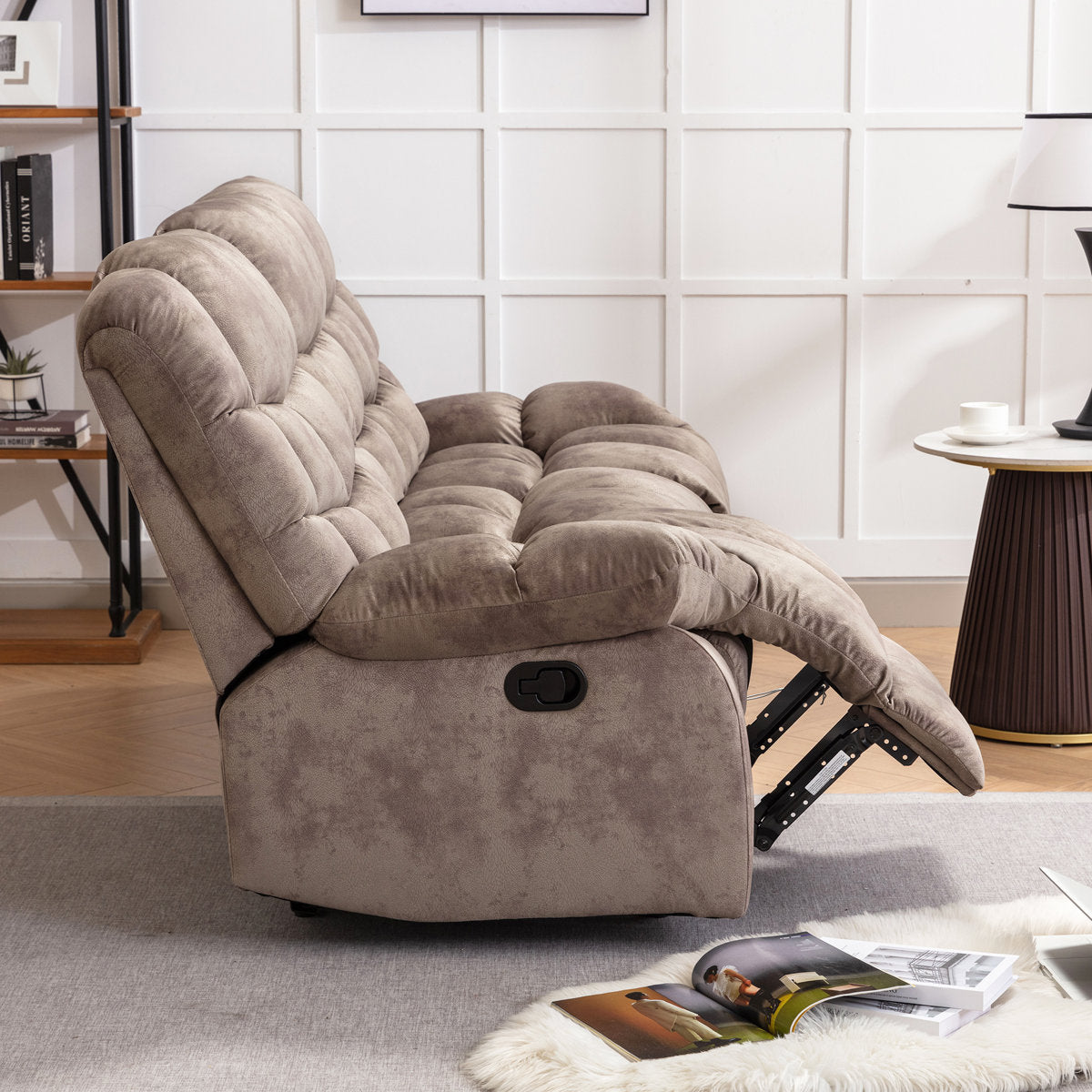 2 - Piece Modern and Overstuffed Soft Manual Reclining Living Room Set