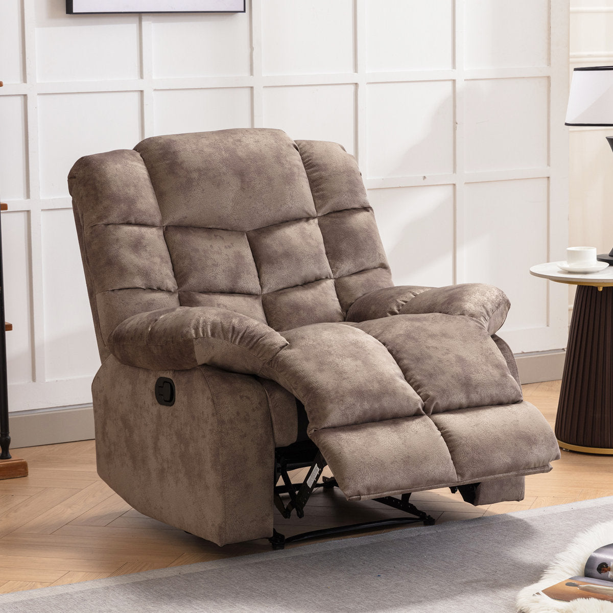 2 - Piece Modern and Overstuffed Soft Manual Reclining Living Room Set