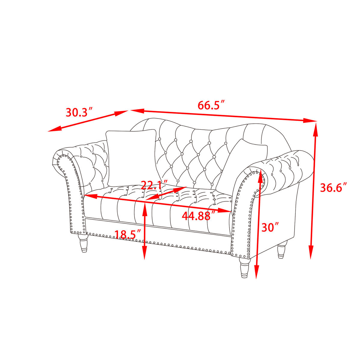 2 - Piece Velvet Living Room Set