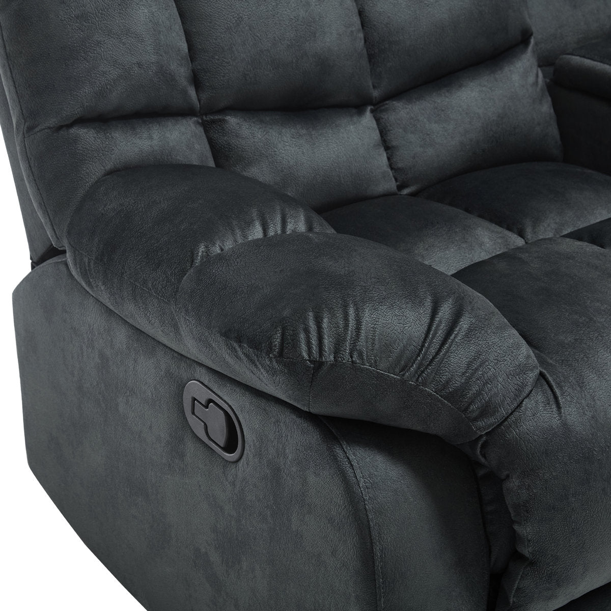 3-Piece Modern And Upholstered Soft Manual Reclining Sectional With Cupholders And Storage