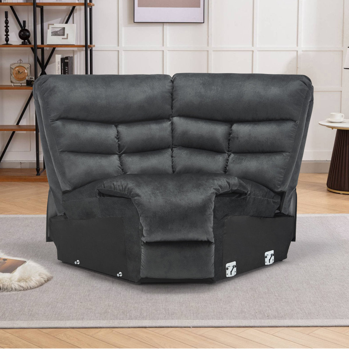 3-Piece Modern And Upholstered Soft Manual Reclining Sectional With Cupholders And Storage