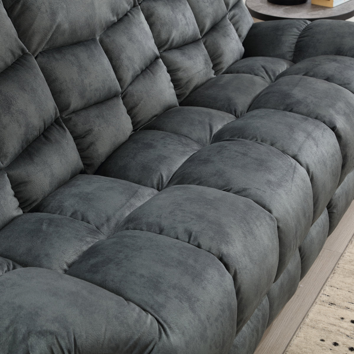 3-Piece Modern and Overstuffed Soft Manual Reclining Living Room Set