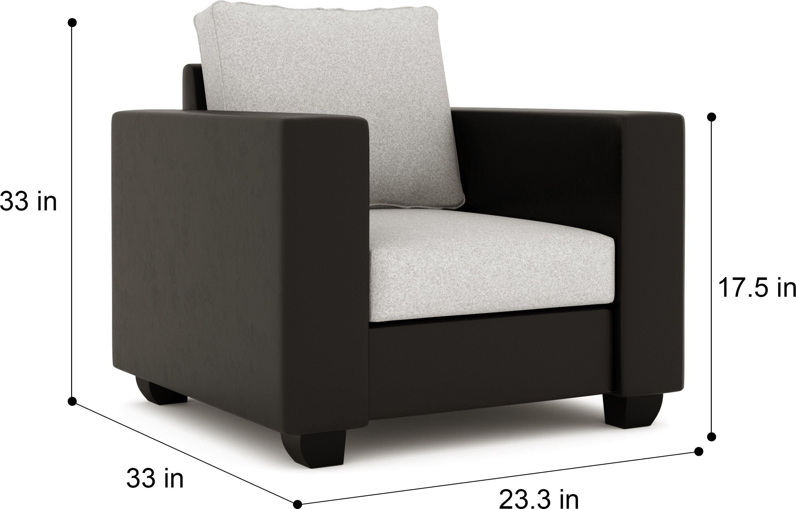 Westido 3 + 1 + 1 Designer Sofa - Cream Brown