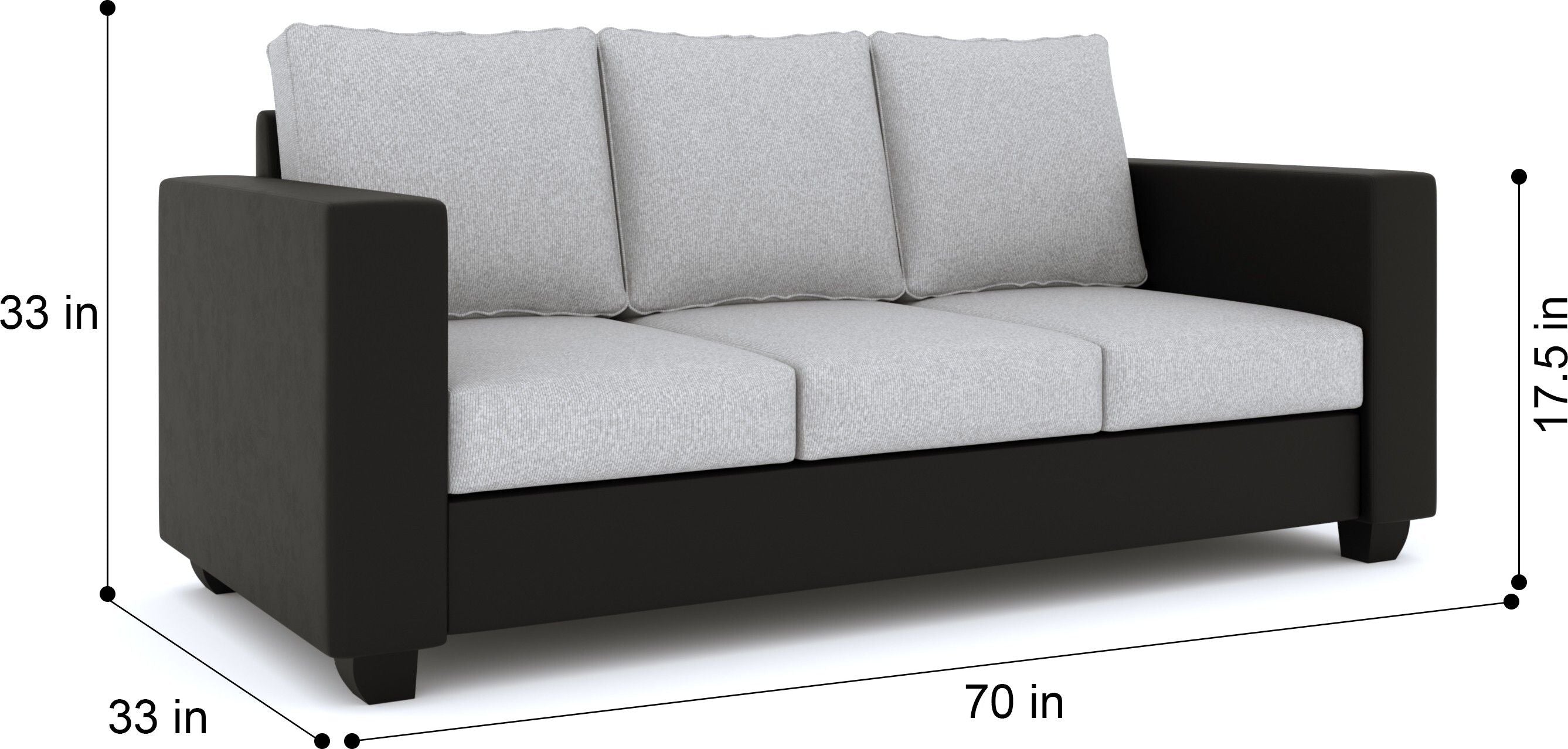 Westido 3 + 1 + 1 Designer Sofa - Cream Brown