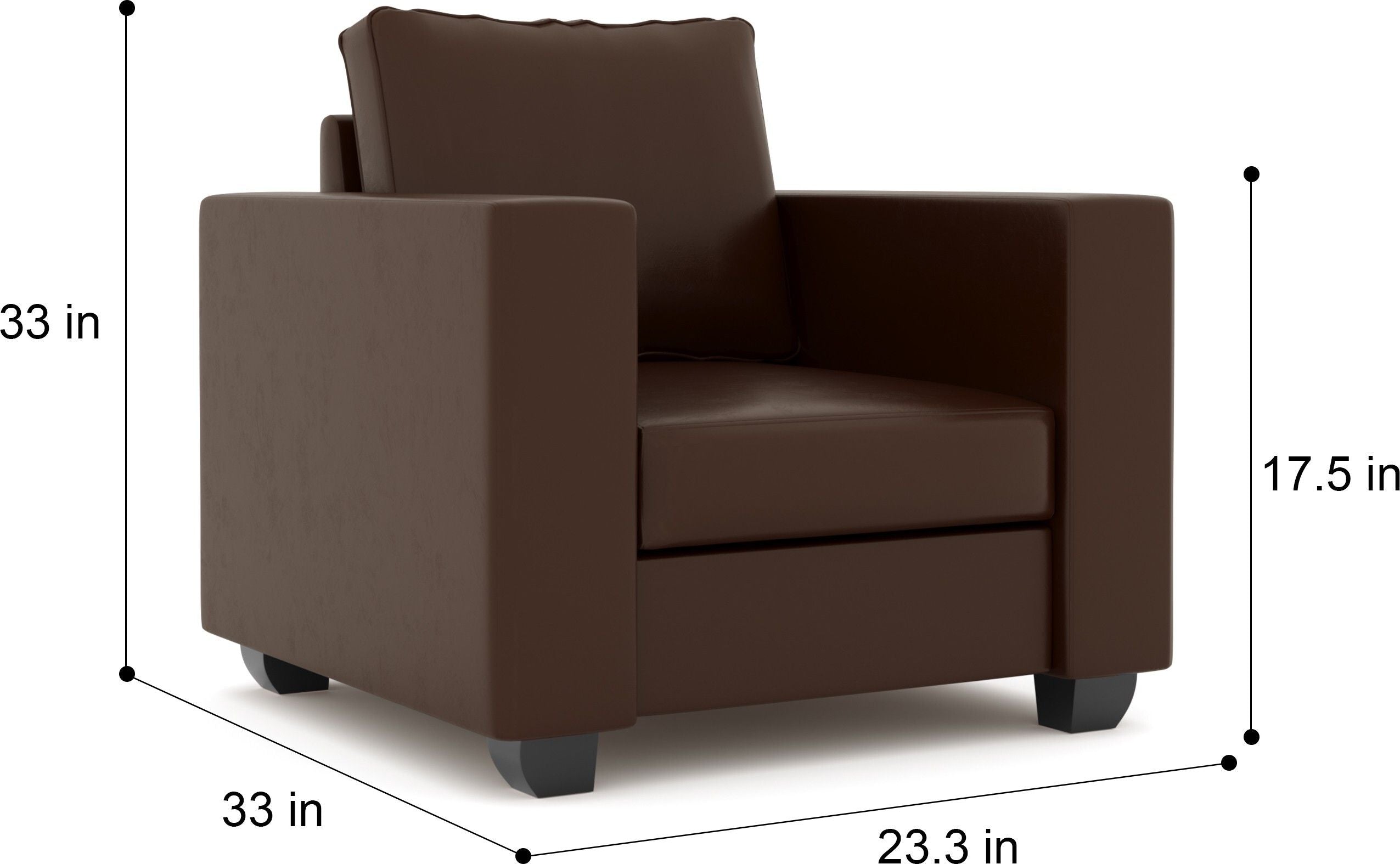 Westido 3 + 1 + 1 Designer Sofa - Cream Brown