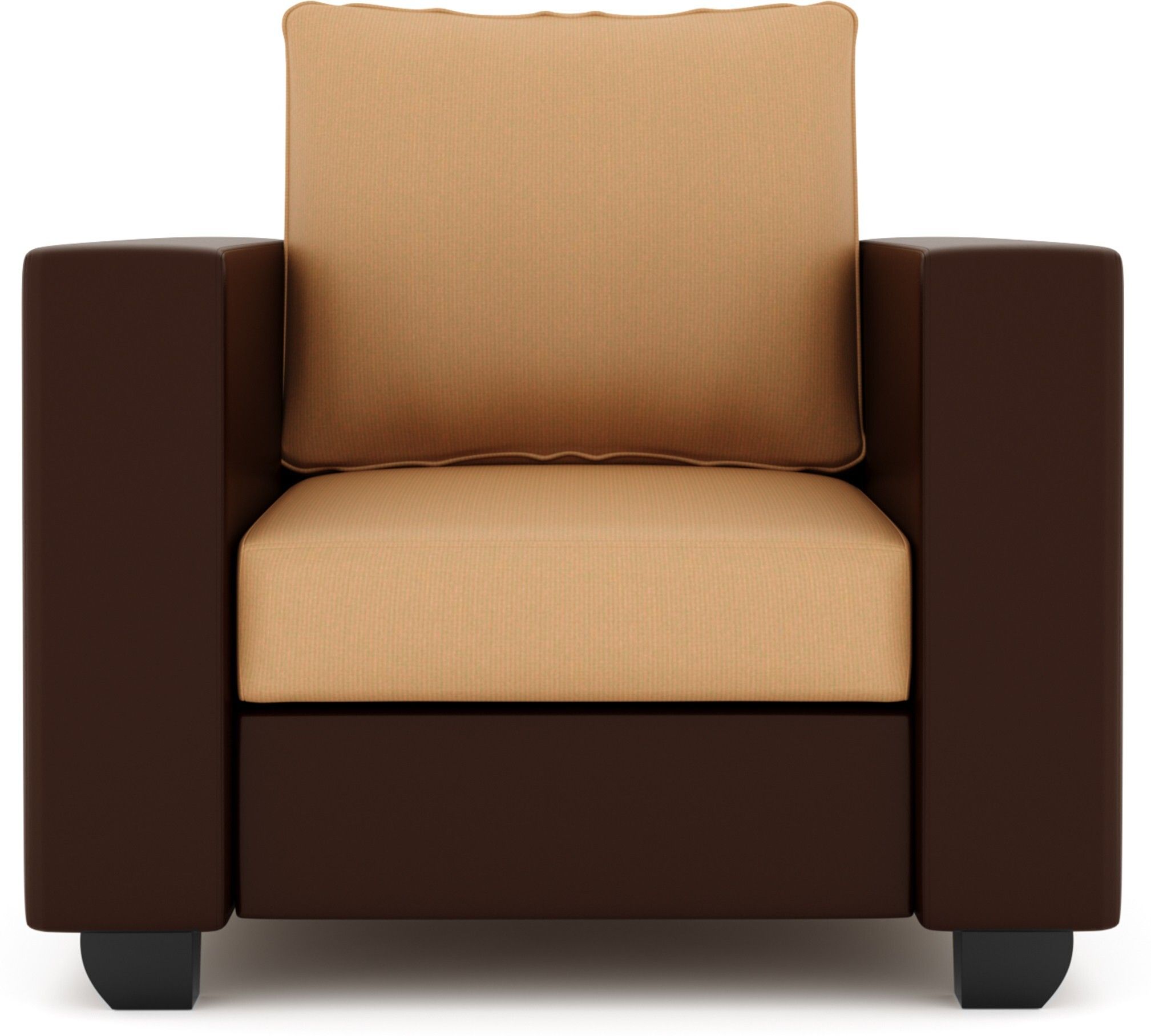 Westido 3 + 1 + 1 Sofa in Cream Brown Finish