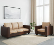 Westido Premium Cream Brown 3 + 1 + 1 Sofa Set