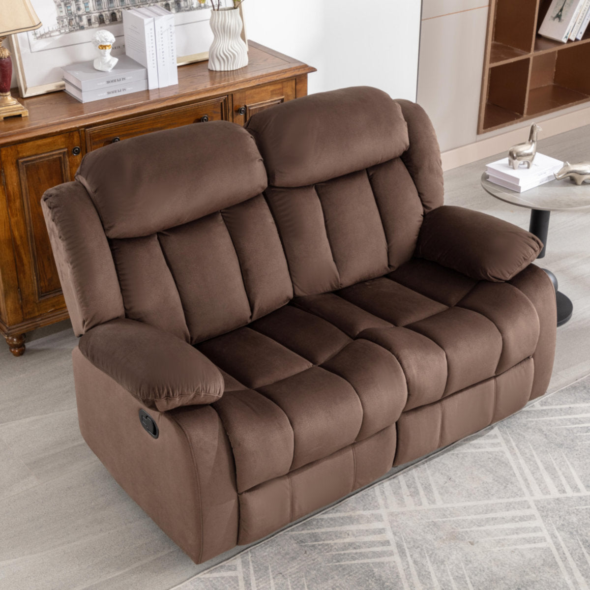 3 - Piece Modern Microfiber Upholstered Reclining Living Room Sets