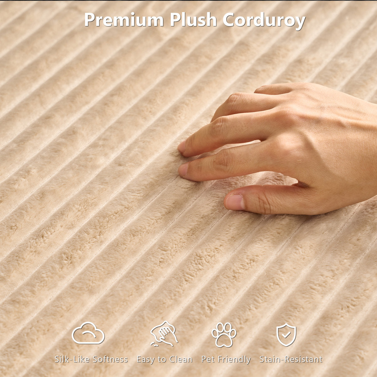 4-Seater Oversized Modular Corduroy Sectional Couch