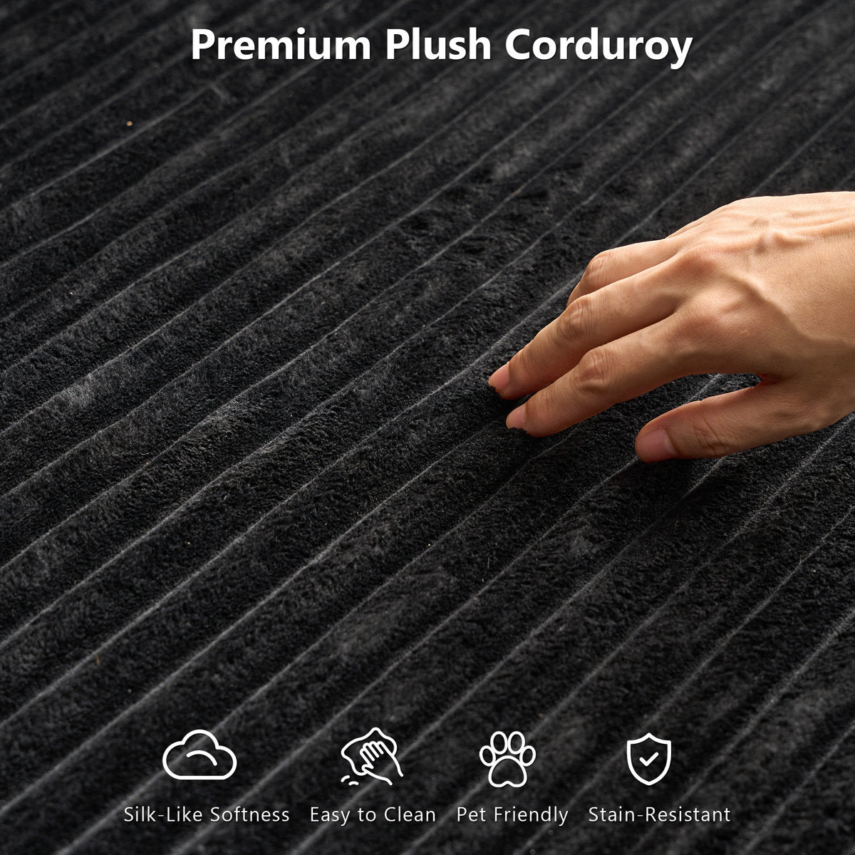 4-Seater Oversized Modular Corduroy Sectional Couch