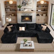 4-Seater Oversized Modular Corduroy Sectional Couch